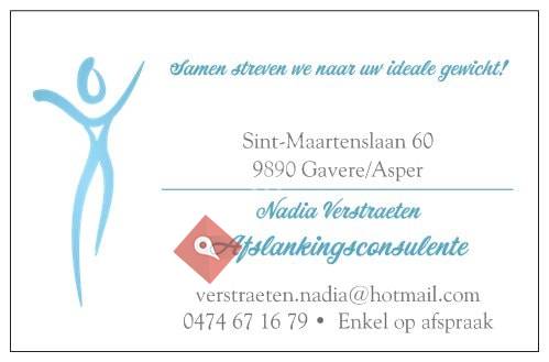 Afslankingsconsulente Nadia Verstraeten