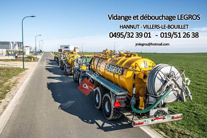 Vidange et débouchage Legros - Hannut - Villers Le Bouillet